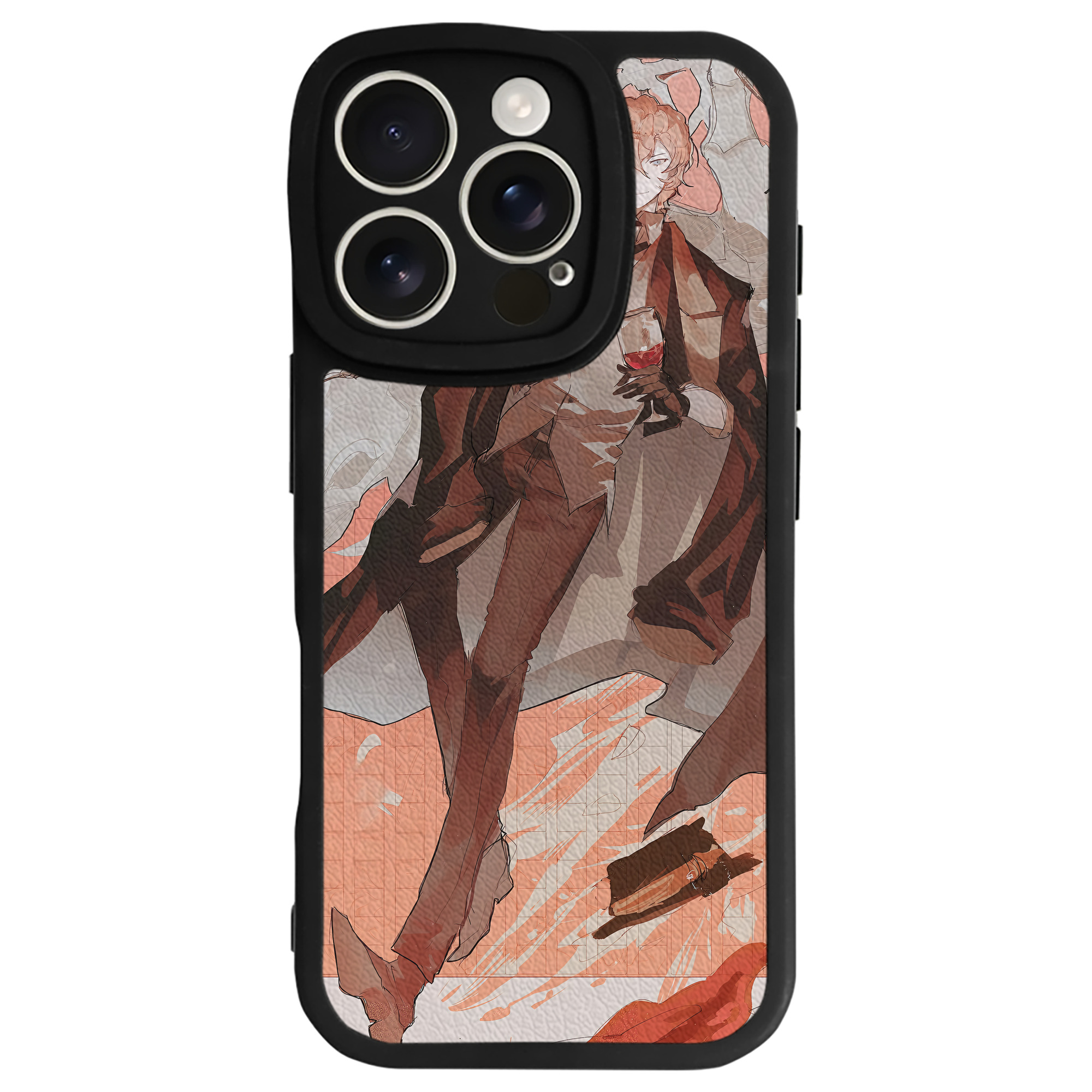 （画像用） 文豪ストレイドッグス Bungo Stray Dogs 【iPhone 16シリーズ対応】シリコンスマホケース（レザー調） 材質：シリコン